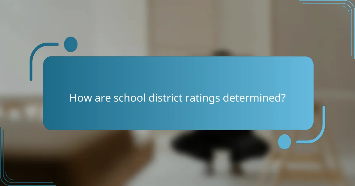 How are school district ratings determined?