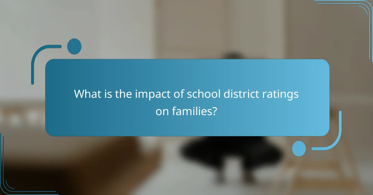 What is the impact of school district ratings on families?